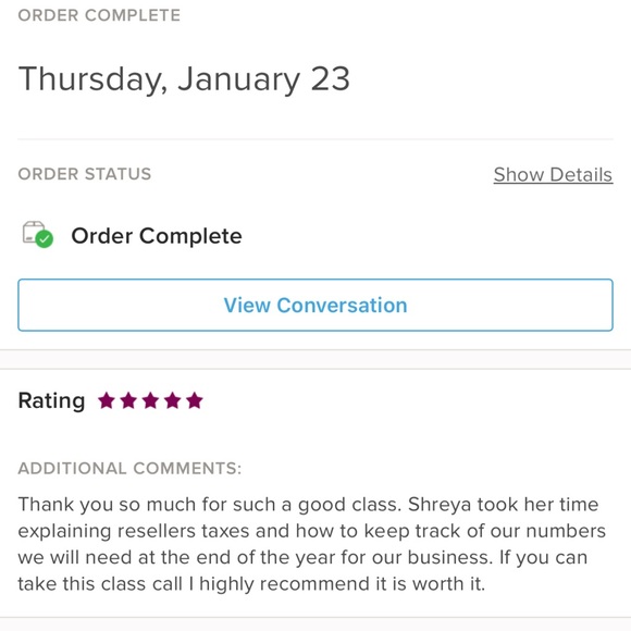 Now Available! Shreya's Bookkeeping Class for Online Sellers - Picture 2 of 3